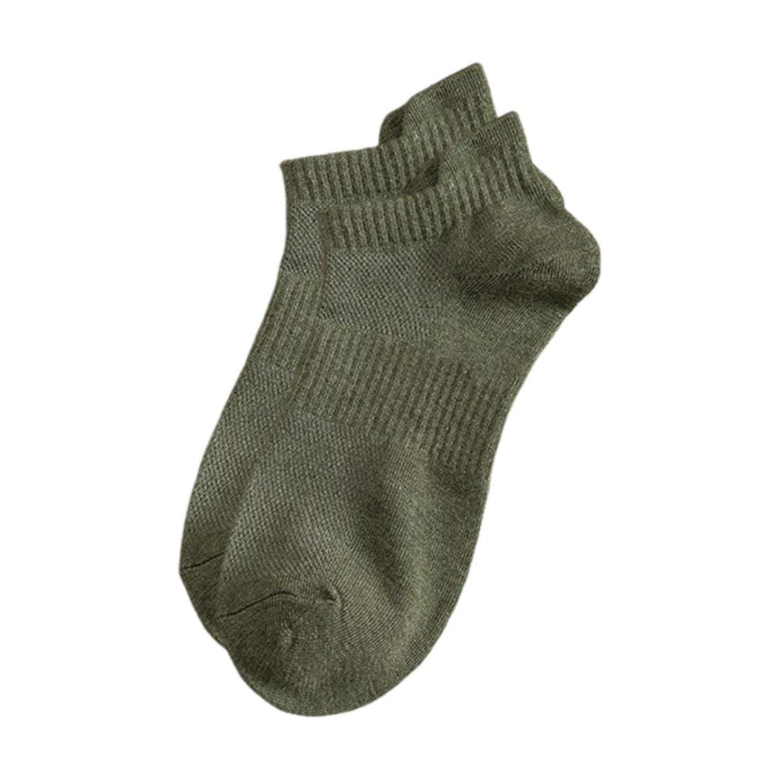 1 Pair Men Socks Short Cut Low-tube Thin Soft Breathable Sweat Absorption No Odor Anti-slip Elastic Quick-drying Casual Image 8