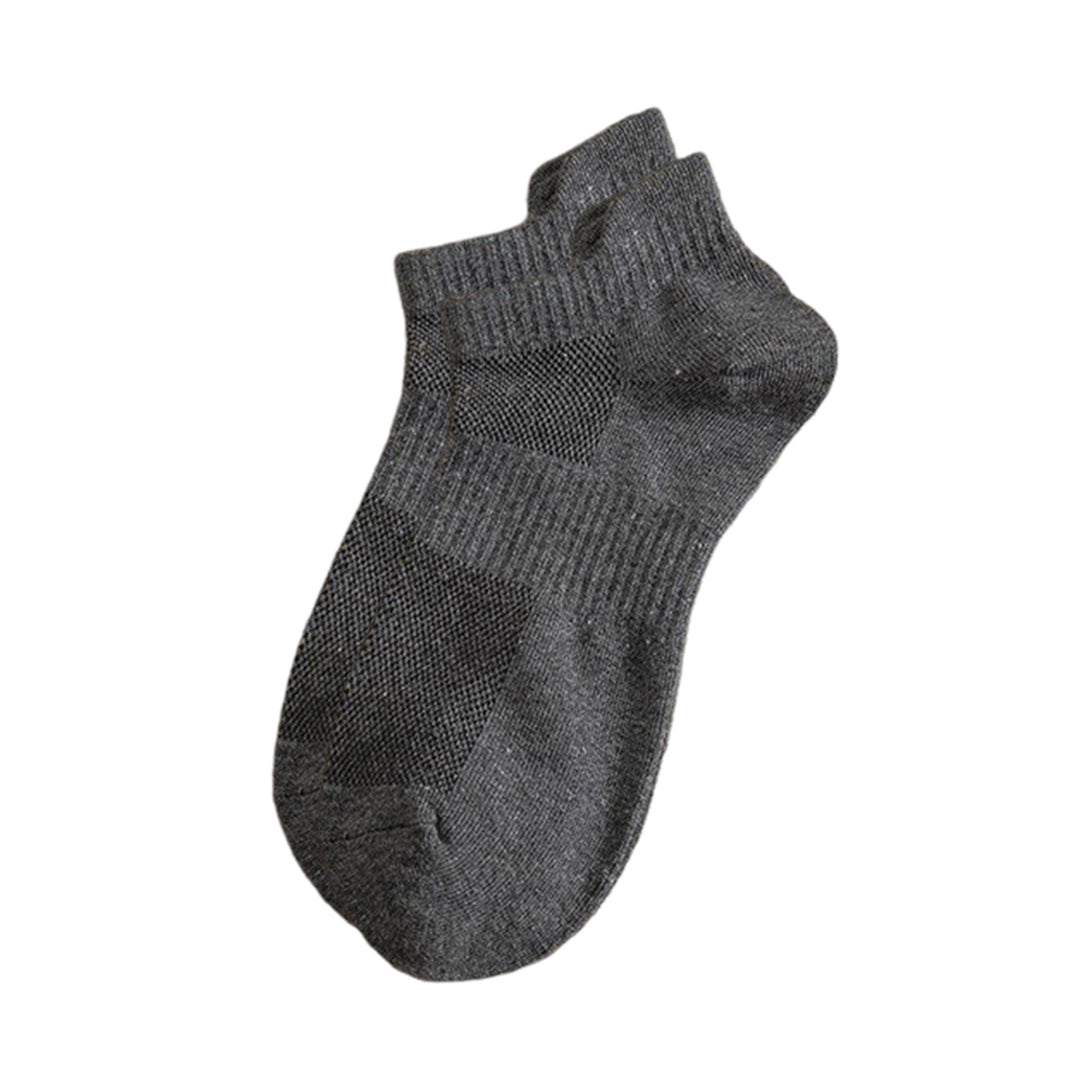 1 Pair Men Socks Short Cut Low-tube Thin Soft Breathable Sweat Absorption No Odor Anti-slip Elastic Quick-drying Casual Image 9