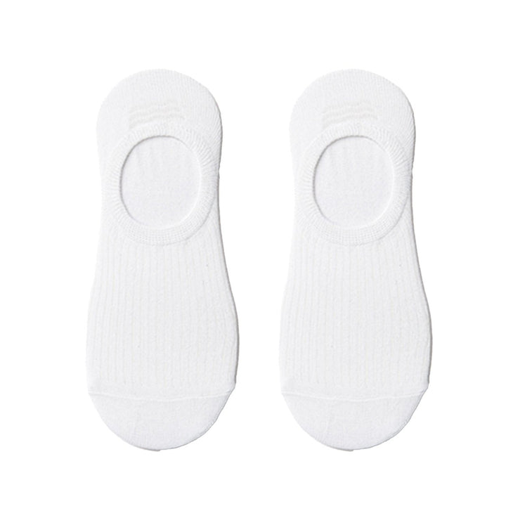 1 Pair Women Socks Low-cut Antii-skid Silicone Cotton Elastic Anti-slip Solid Color Soft Anti-shrink Casual Four Season Image 1