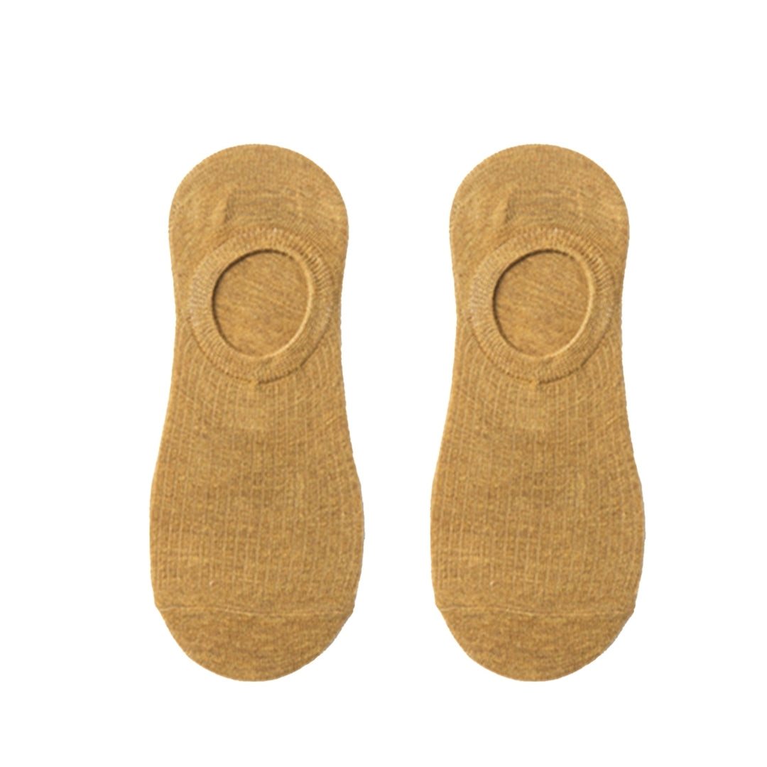 1 Pair Women Socks Low-cut Antii-skid Silicone Cotton Elastic Anti-slip Solid Color Soft Anti-shrink Casual Four Season Image 6