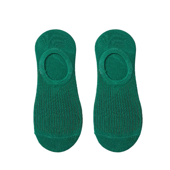 1 Pair Women Socks Low-cut Antii-skid Silicone Cotton Elastic Anti-slip Solid Color Soft Anti-shrink Casual Four Season Image 7