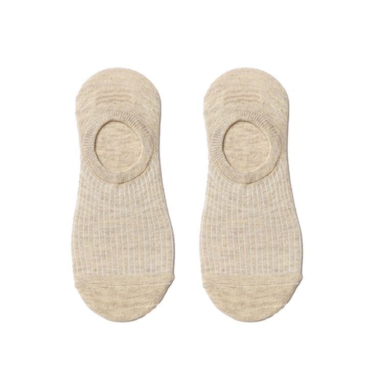 1 Pair Women Socks Low-cut Antii-skid Silicone Cotton Elastic Anti-slip Solid Color Soft Anti-shrink Casual Four Season Image 9