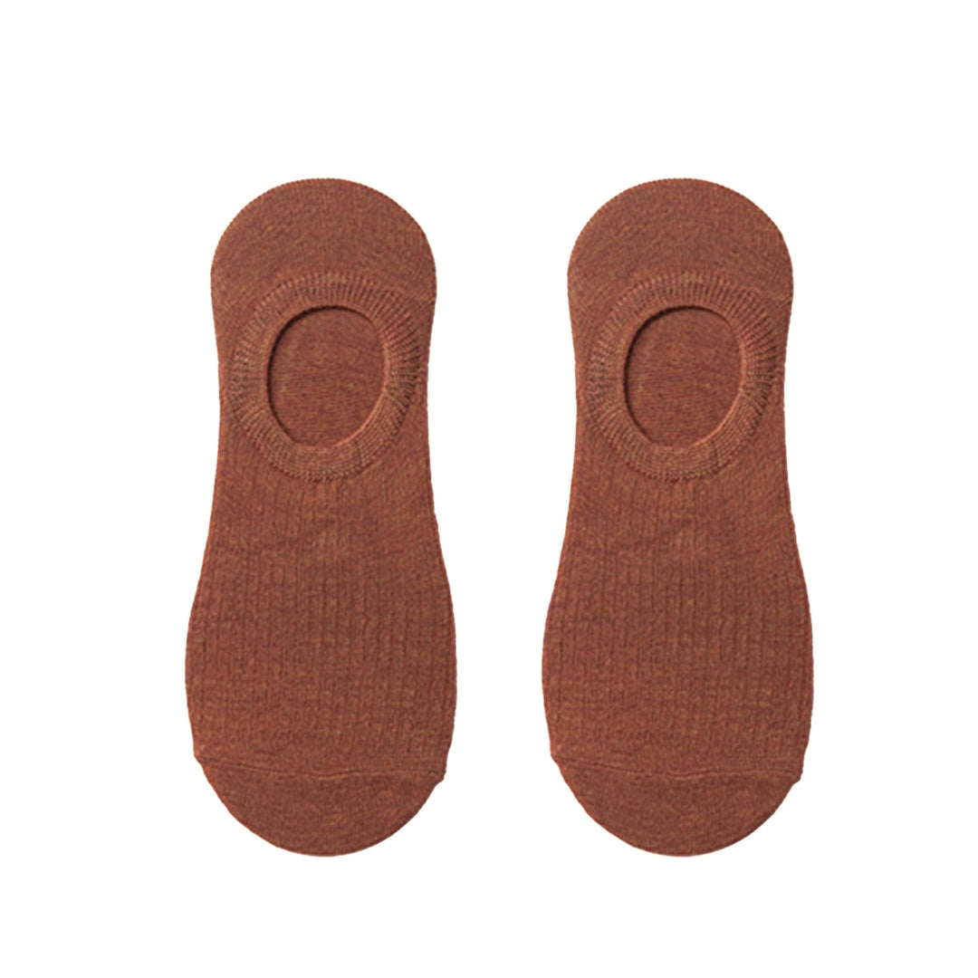 1 Pair Women Socks Low-cut Antii-skid Silicone Cotton Elastic Anti-slip Solid Color Soft Anti-shrink Casual Four Season Image 11