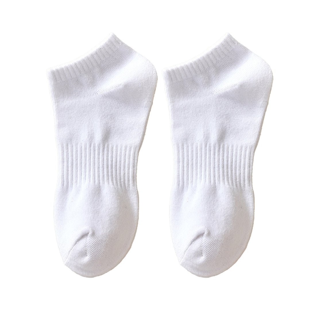 1 Pair Unisex Socks Thickened Elastic Anti-slip Mid-tube Solid Color Floor Socks Warm Soft No Ddor Sweat Absorption Lady Image 3