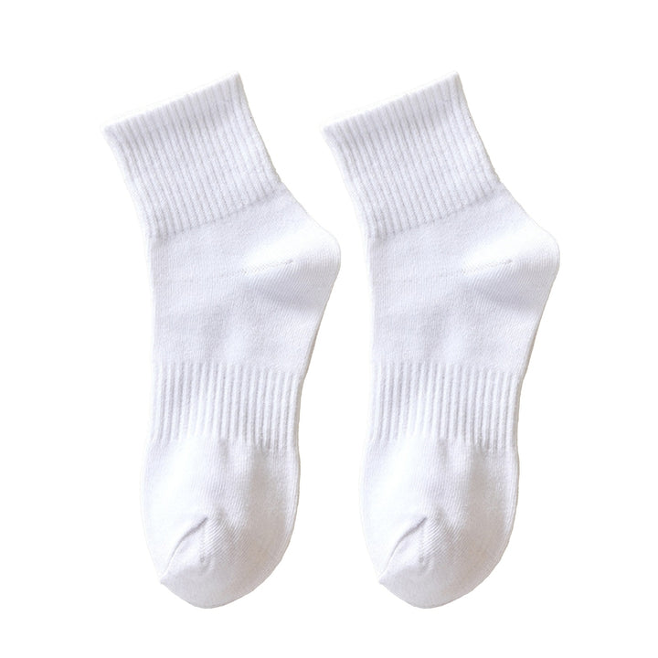 1 Pair Unisex Socks Thickened Elastic Anti-slip Mid-tube Solid Color Floor Socks Warm Soft No Ddor Sweat Absorption Lady Image 6