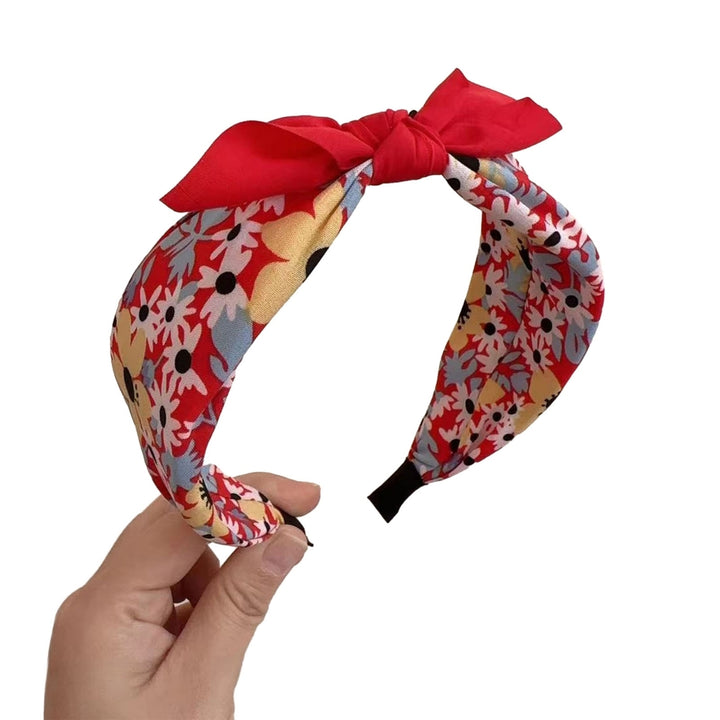 Women Hairband Retro Fabric Covered Soft Elasticn Anti-slip Head Decoration Hair Organization Year Festive Hair Hoop Image 4