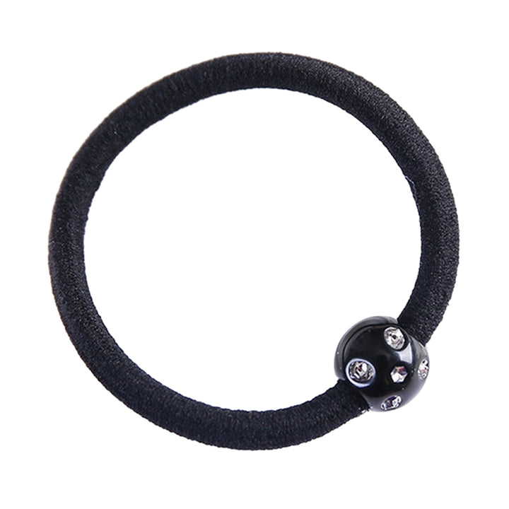 Women Hair Ring High Elasticity Rhinestone Decor Hair Band Hair Rope Anti-slip Lightweight Ponytail Holder Women Hair Image 2