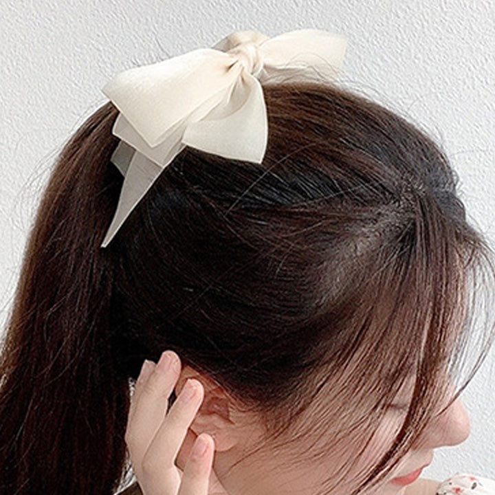 Women Hair Clip Multi Layers Mesh Bow Decor Anti-slip Hair Decoration Princess Style Dating Party Ponytail Clip Hair Image 10
