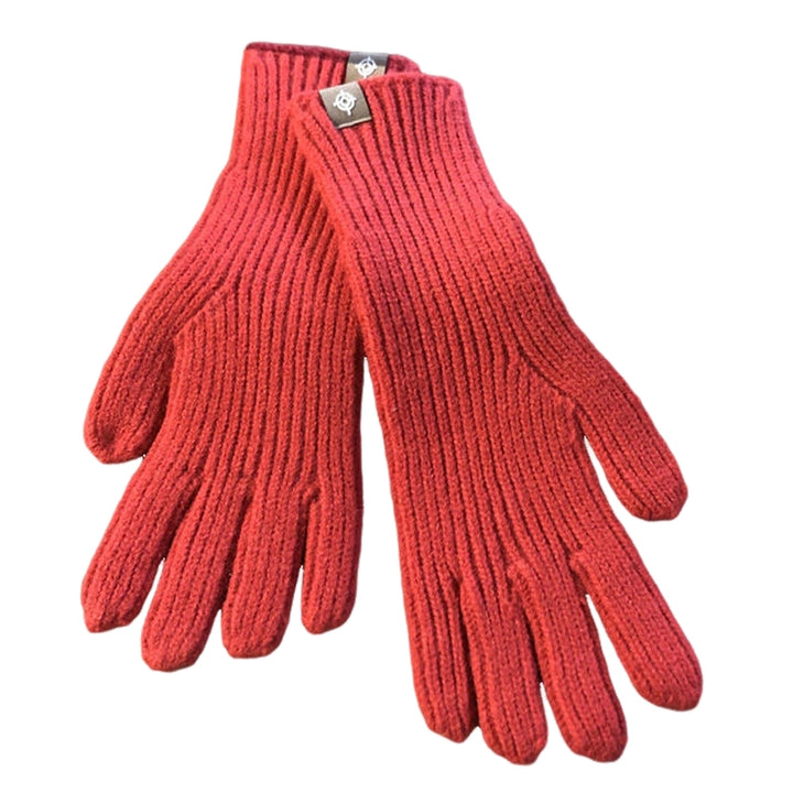 Outdoor Gloves Knitted Elastic Thick Plush Five Fingers Windproof Touch Screen Warm Finger Tip Hole Outdoor Gloves Image 4