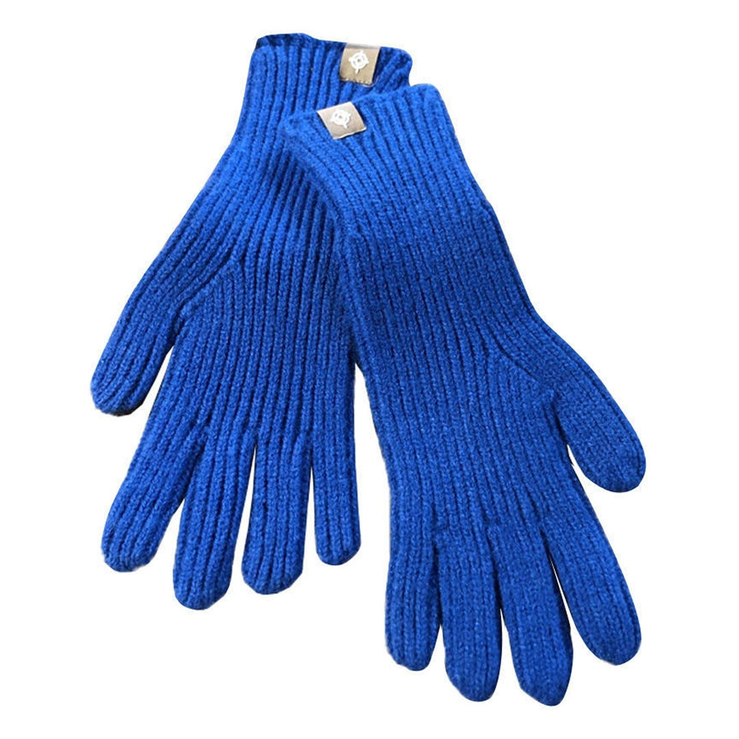 Outdoor Gloves Knitted Elastic Thick Plush Five Fingers Windproof Touch Screen Warm Finger Tip Hole Outdoor Gloves Image 7