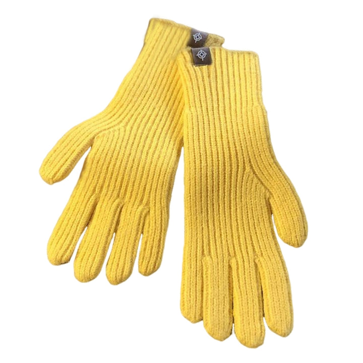 Outdoor Gloves Knitted Elastic Thick Plush Five Fingers Windproof Touch Screen Warm Finger Tip Hole Outdoor Gloves Image 8