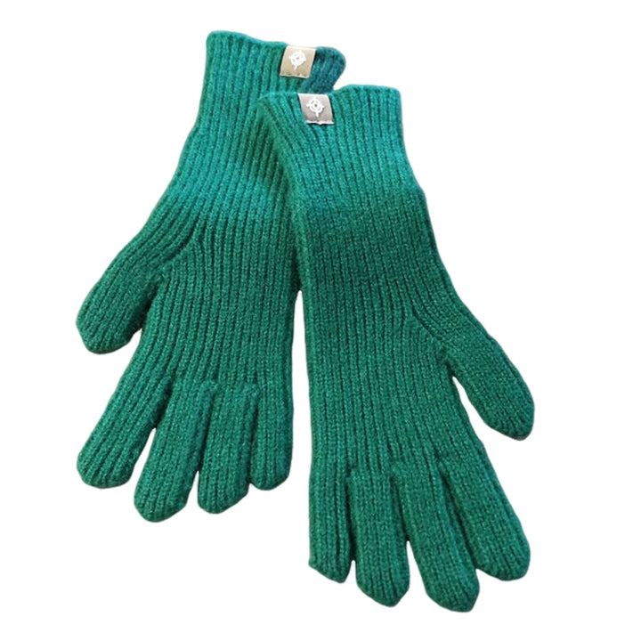 Outdoor Gloves Knitted Elastic Thick Plush Five Fingers Windproof Touch Screen Warm Finger Tip Hole Outdoor Gloves Image 9