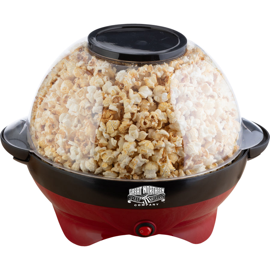 Electric Pop and Stir Popcorn Maker Machine with Built-In Stirrer and Serving Bowl Image 1