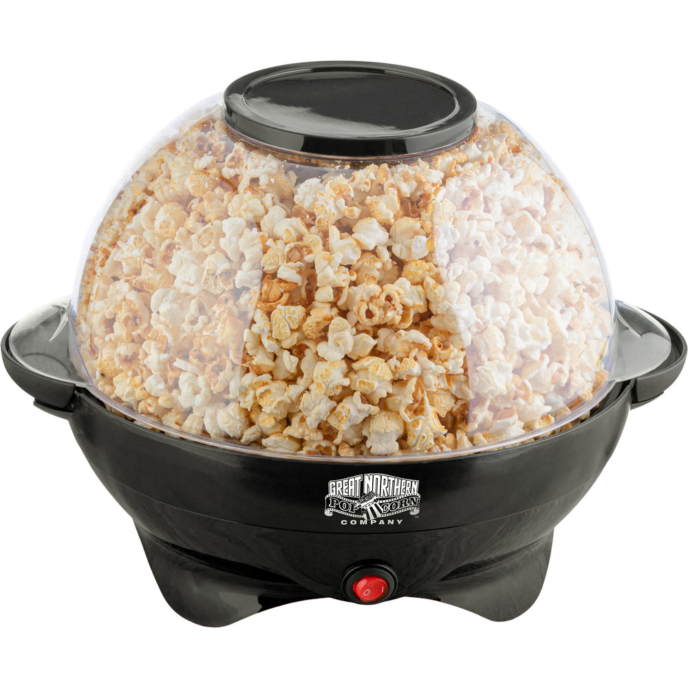Electric Pop and Stir Popcorn Maker Machine with Built-In Stirrer and Serving Bowl Image 2