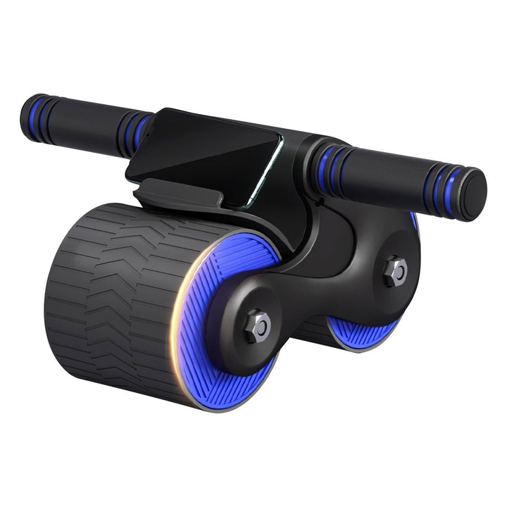 Automatic Rebound Abdominal Wheel Anti-slip AB Roller Wheel with Kneel Pad Phone Holder Home Gym Abdominal Exerciser for Image 1