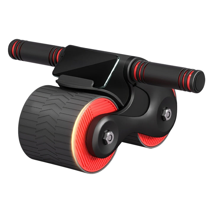 Automatic Rebound Abdominal Wheel Anti-slip AB Roller Wheel with Kneel Pad Phone Holder Home Gym Abdominal Exerciser for Image 6
