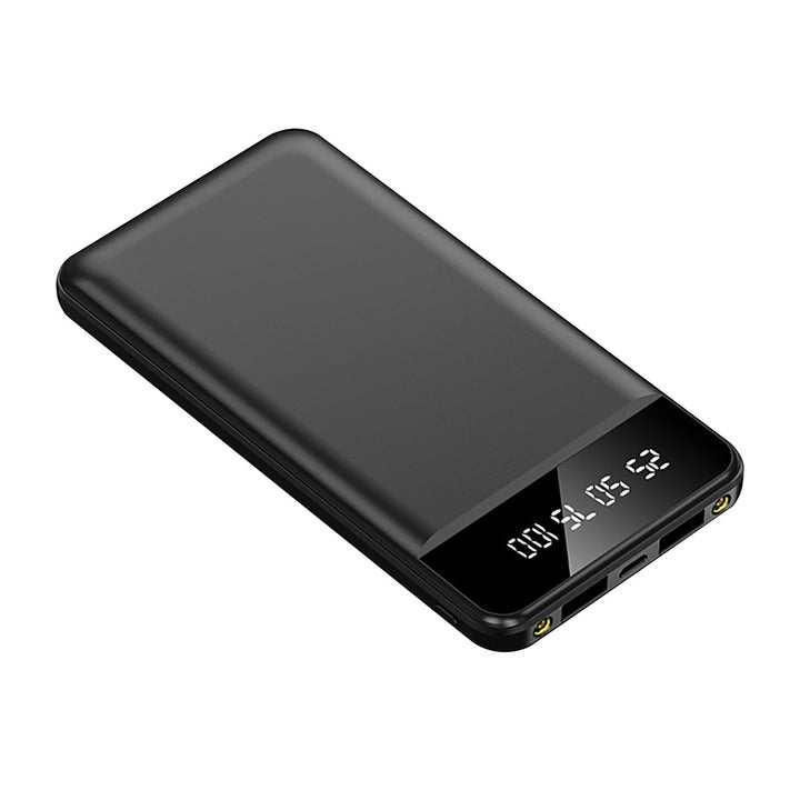 10000mAh Power Bank Portable Ultra Slim Charger External Battery Pack with 2 USB Output Ports Charging Cable LED Image 4