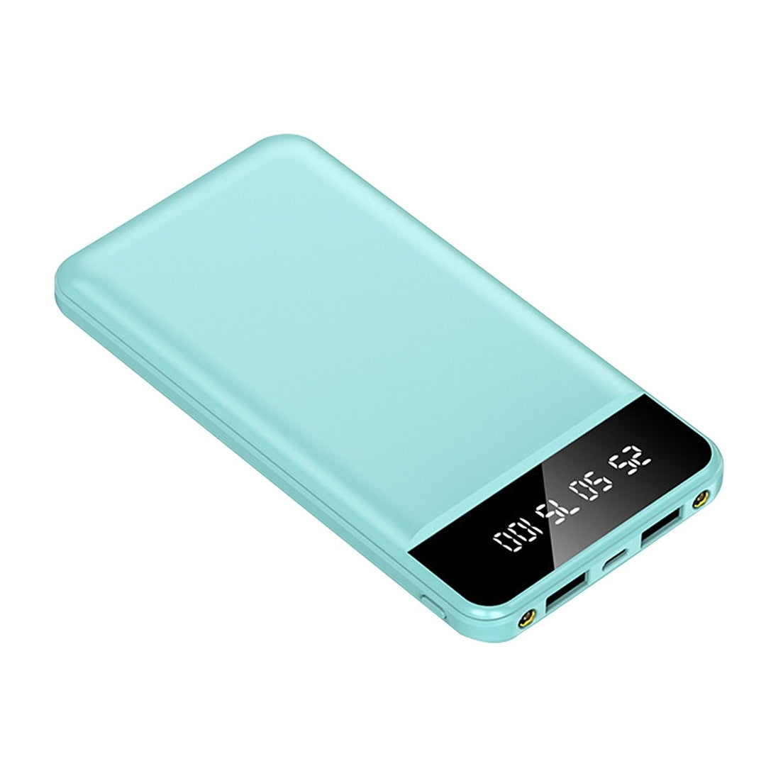 10000mAh Power Bank Portable Ultra Slim Charger External Battery Pack with 2 USB Output Ports Charging Cable LED Image 8