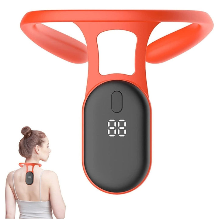 Intelligent Posture Corrector Hanging Back Posture Correction Trainer with Vibrating Reminder Charging Cable Strapless Image 1