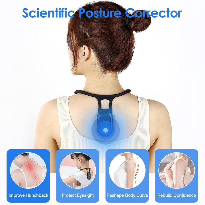 Intelligent Posture Corrector Hanging Back Posture Correction Trainer with Vibrating Reminder Charging Cable Strapless Image 4