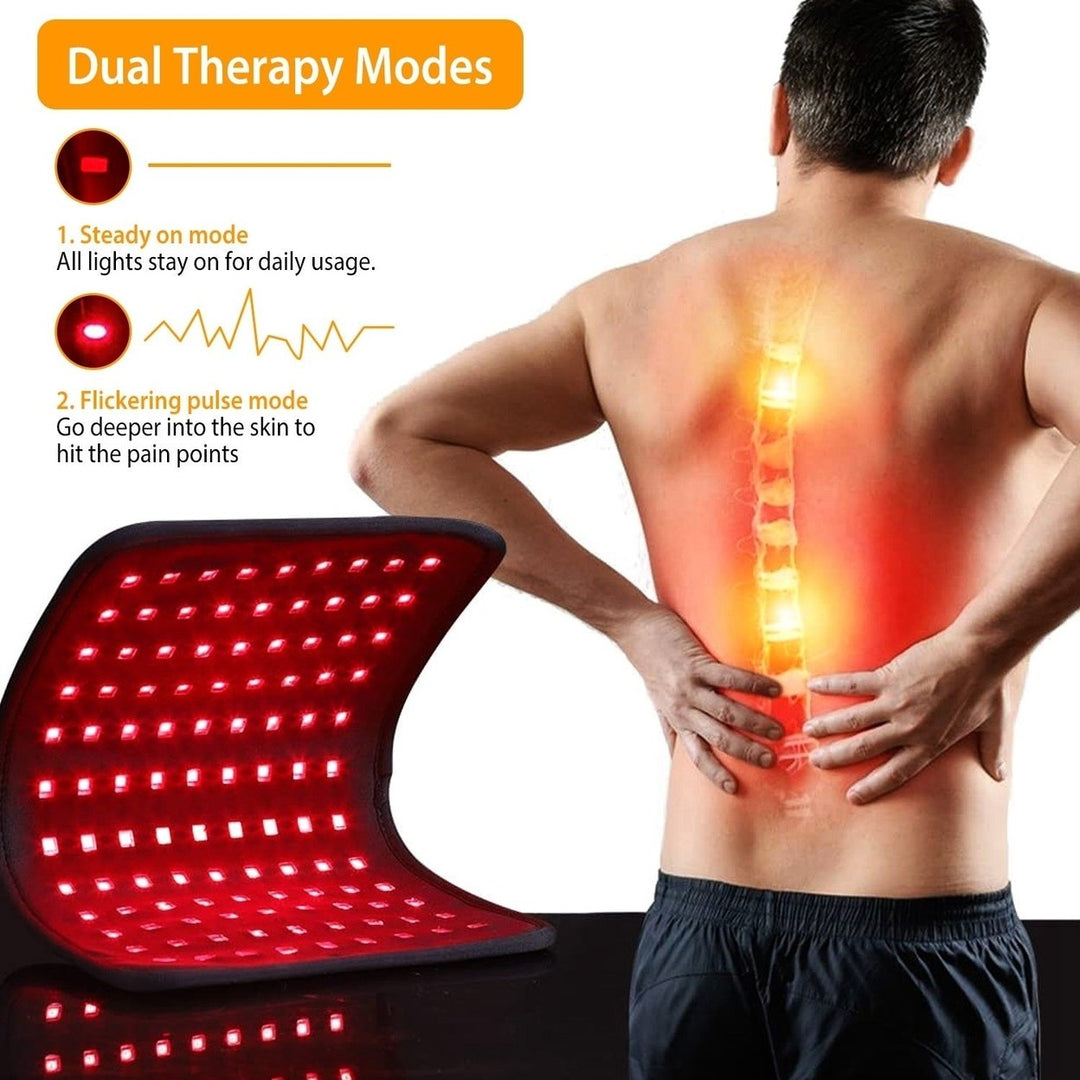 126Pcs LED Red Light Therapy Belt 660nm 850nm Waist Wrap Pad Pain Relief Weight Loss Joint Pain Near Infrared Light Image 4