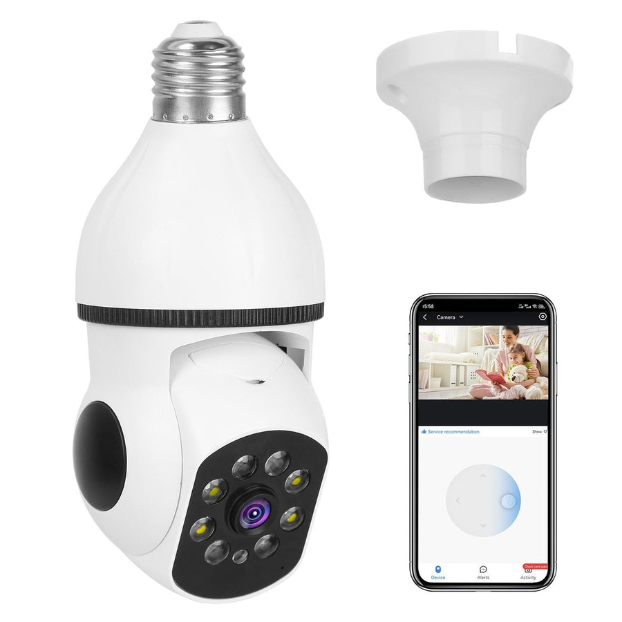 E27 WiFi Bulb Camera 1080P FHD WiFi IP Pan Tilt Security Surveillance Camera with Two Way Audio Full Color Night Vision Image 1