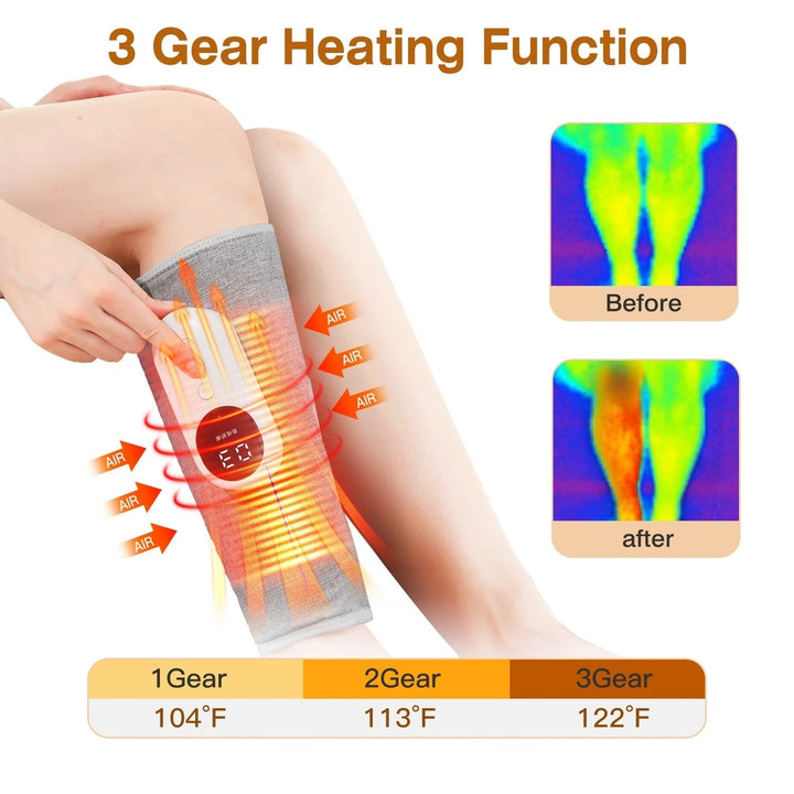 Electric Leg Calf Arm Massager Portable Cordless Rechargeable Air Leg Compression Massage Adjustable Wrap with 3 Modes Image 3