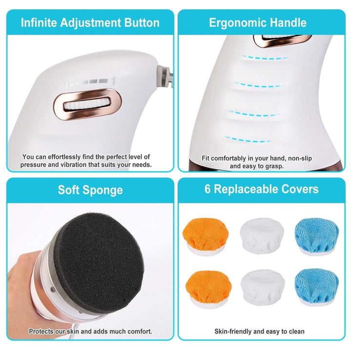 Electric Cellulite Massager Handheld Body Massager for Toning Full Body Vibrating Massager with 6 Skin-friendly Image 7