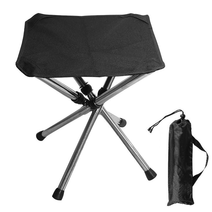 Foldable Camping Stool Retractable Portable Folding Chair Easy Setup Lightweight Backpacking Stool Carry Bag Fishing Image 1