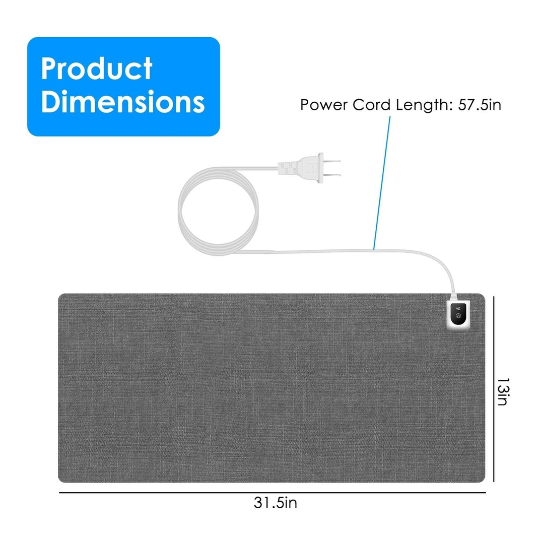 Warm Desk Pad Waterproof Heated Mouse Pad for Office Heated Desk Mat with 3 Temperature Levels 3 Timer Settings Digital Image 8