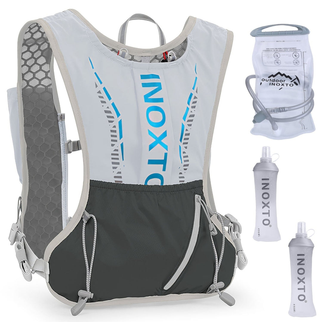 Sport Hydration Vest Running Backpack with 15oz 50oz Water Bladder Adjustable Strap Storage Bag for Trail Running Image 1