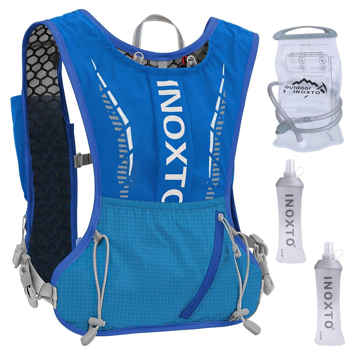 Sport Hydration Vest Running Backpack with 15oz 50oz Water Bladder Adjustable Strap Storage Bag for Trail Running Image 2