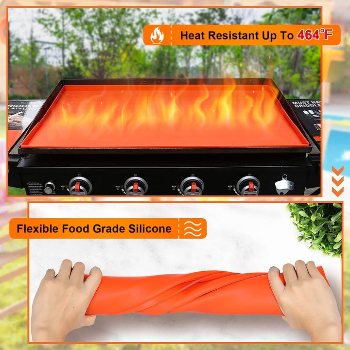 Silicond Griddle Mat Heavy Duty Food Grade Grill Mat BBQ Griddle Top Cover Image 6