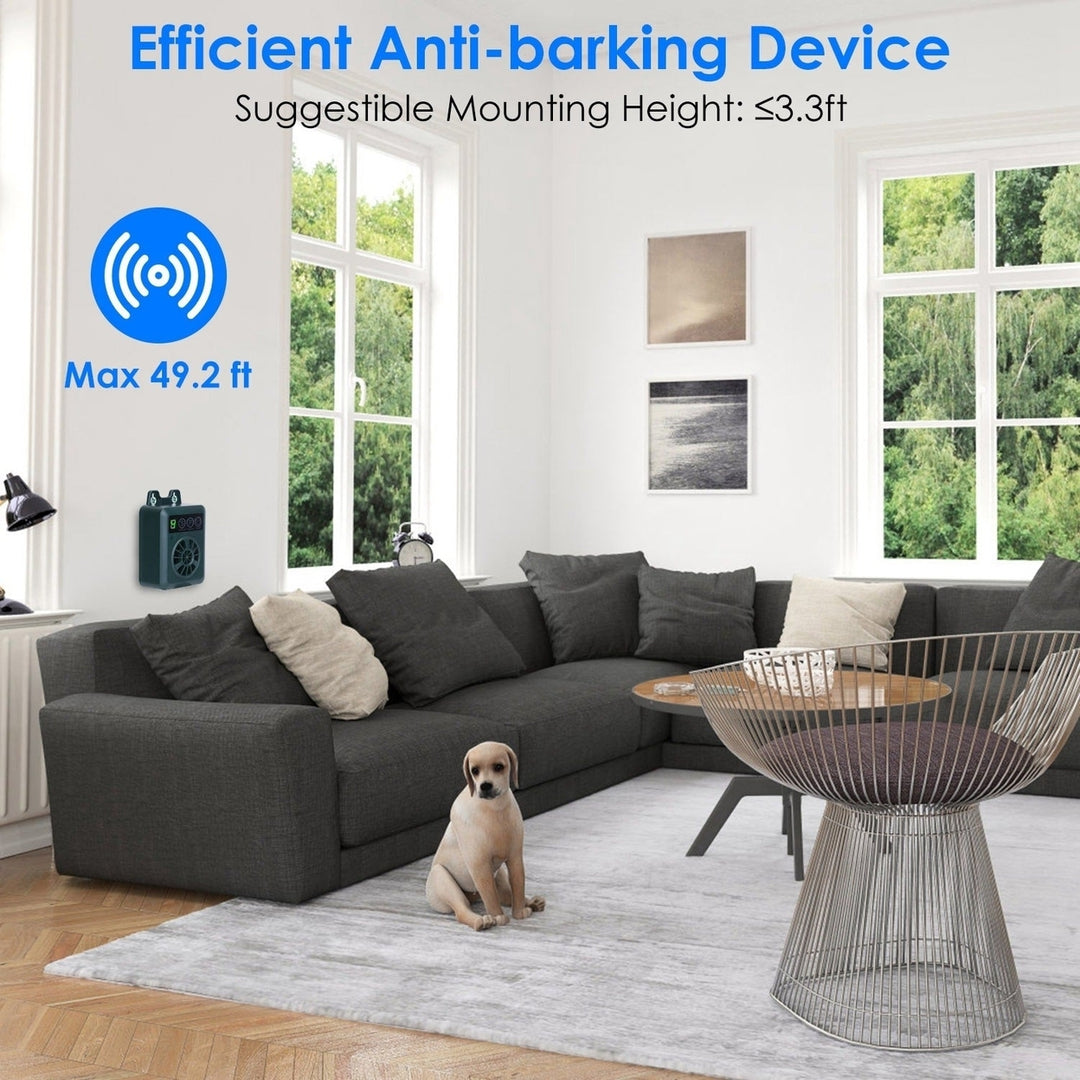 Ultrasonic Anti-barking Device 49.2Feet Sensing Sonic Bark Deterrent with 4 Ultrasonic Frequency Levels 4 Sensitivity Image 4