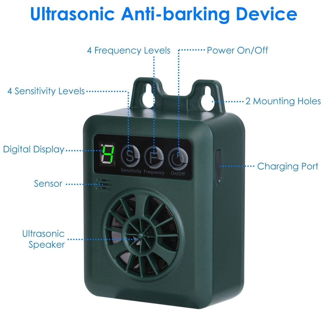 Ultrasonic Anti-barking Device 49.2Feet Sensing Sonic Bark Deterrent with 4 Ultrasonic Frequency Levels 4 Sensitivity Image 7