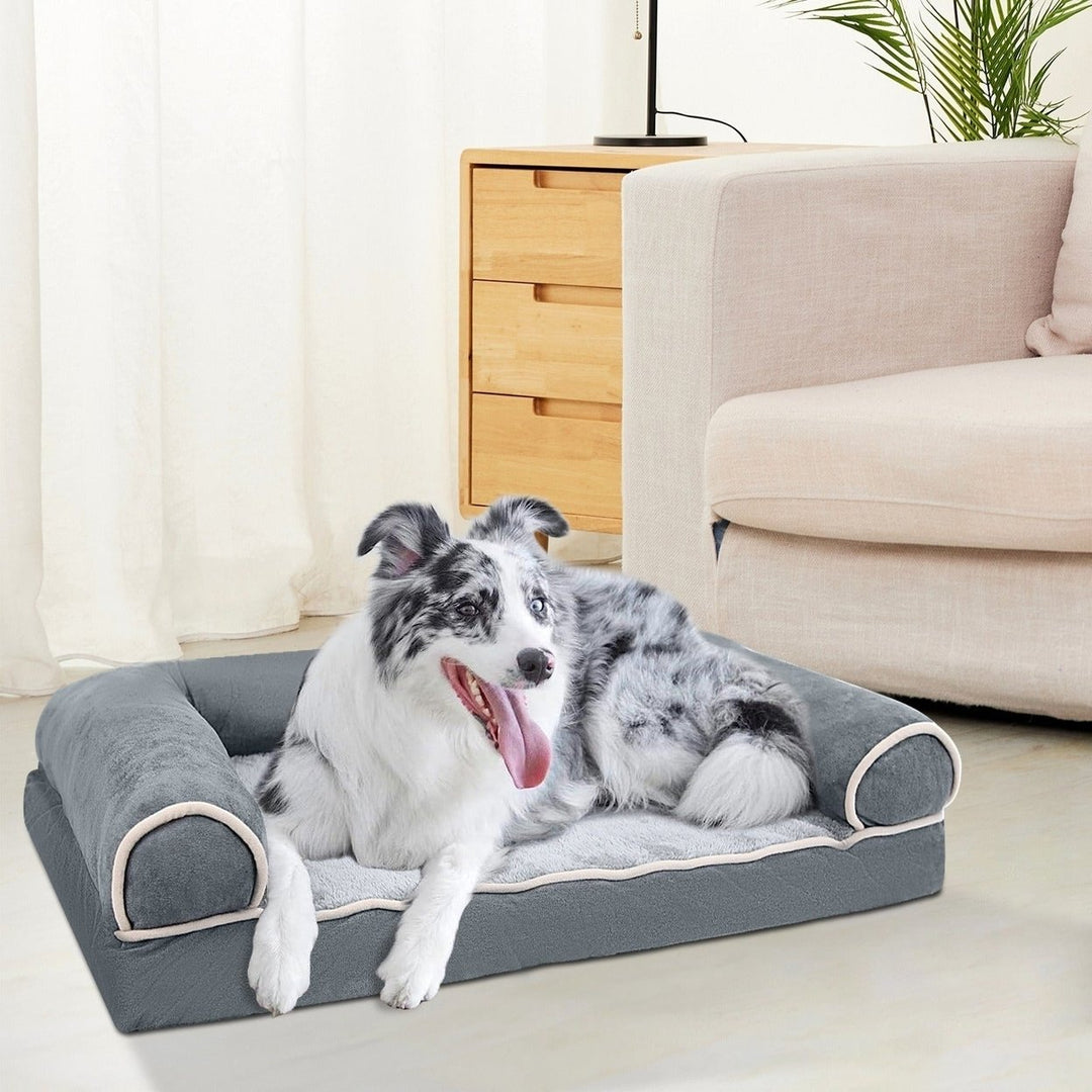 Dog Bed Pet Bed Sofa Dog Couch Pet Cushion Carpet Mattress with Washable and Removable Cover for Medium Large Dogs Image 1