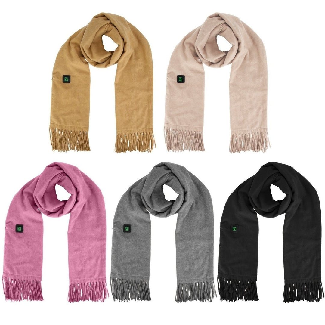 Electric Heated Winter Scarf USB Heating Neck Wrap Unisex Heated Neck Shawl Soft Warm Scarves 3 Heating Modes Image 1