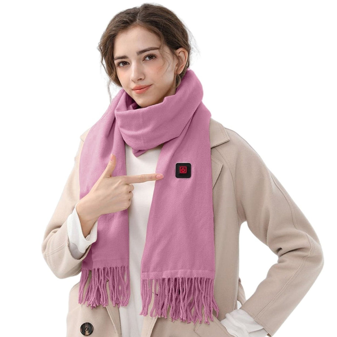 Electric Heated Winter Scarf USB Heating Neck Wrap Unisex Heated Neck Shawl Soft Warm Scarves 3 Heating Modes Image 4