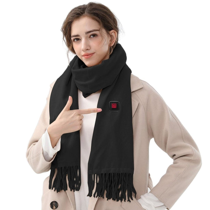 Electric Heated Winter Scarf USB Heating Neck Wrap Unisex Heated Neck Shawl Soft Warm Scarves 3 Heating Modes Image 6