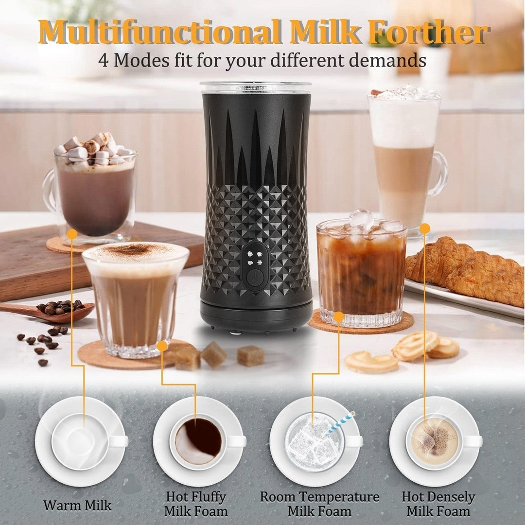 Electric Milk Frother Steamer 4 in 1 Multifunctional Hot Cold Milk Foam Maker Temperature Control Automatic Quiet Milk Image 3