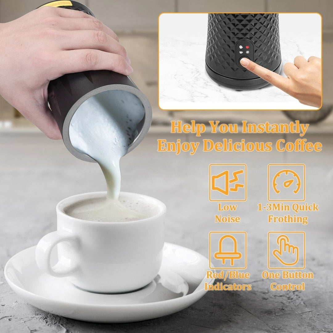 Electric Milk Frother Steamer 4 in 1 Multifunctional Hot Cold Milk Foam Maker Temperature Control Automatic Quiet Milk Image 4