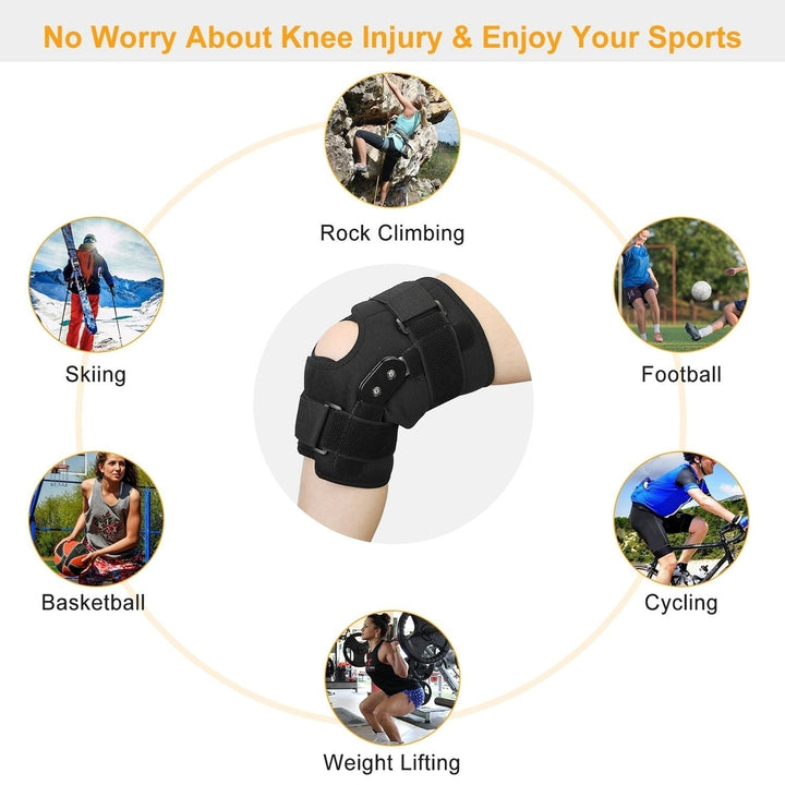 Sport Knee Brace Adjustable Open Patella Knee Support Compression Knee Wrap For Running Climbing Pain Relief Recovery of Image 6