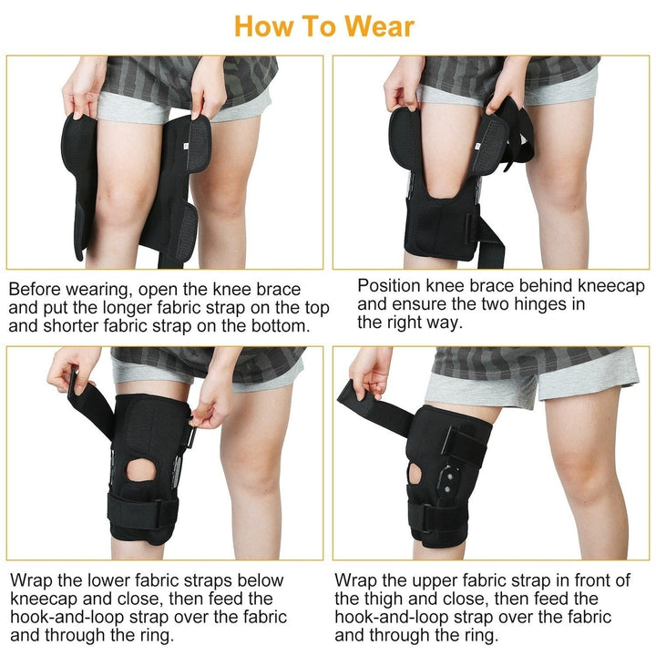 Sport Knee Brace Adjustable Open Patella Knee Support Compression Knee Wrap For Running Climbing Pain Relief Recovery of Image 11