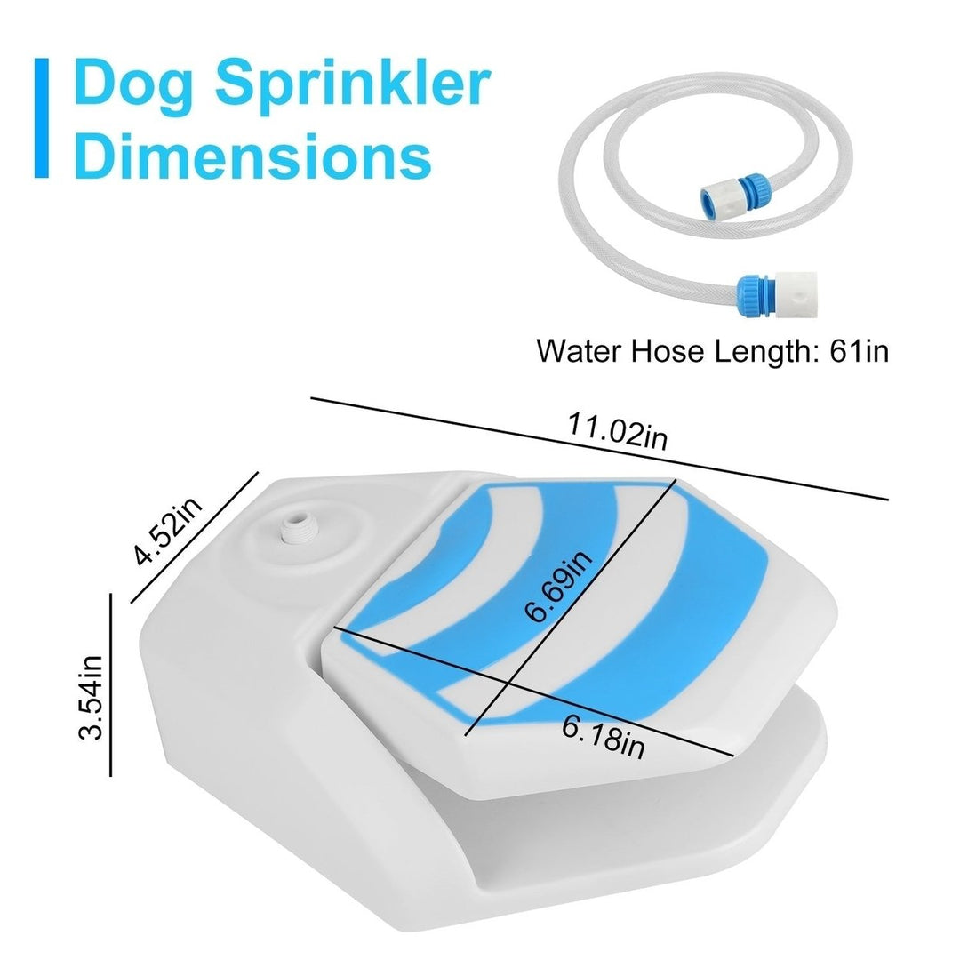 Outdoor Dog Water Fountain Dog Sprinkler Dog Paw Drinking Step on Fountain Dog Toy for Drinking 2 Spray Modes 66in Water Image 7