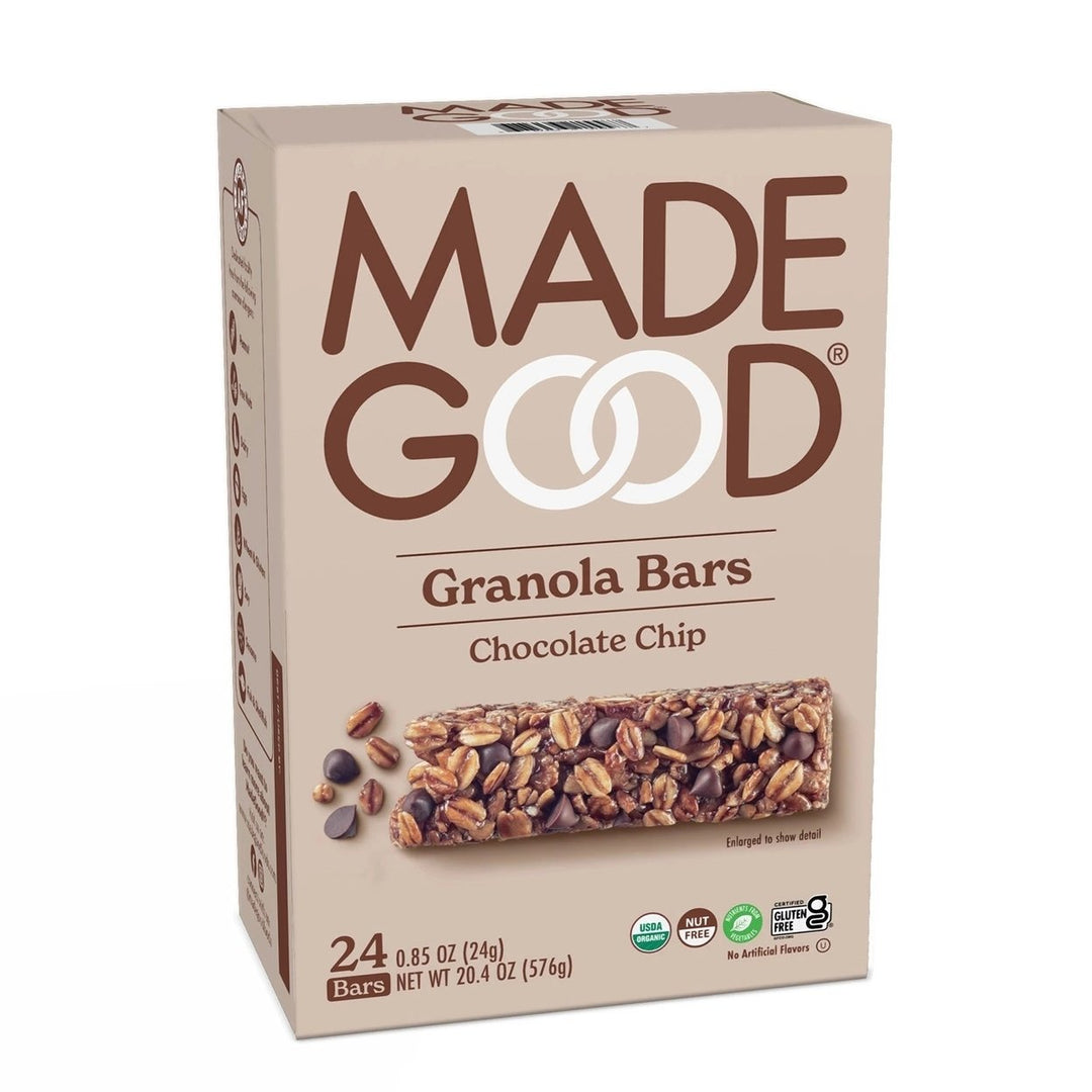 MadeGood Chocolate Chip Bars 0.85 Ounce (Pack of 24) Image 1