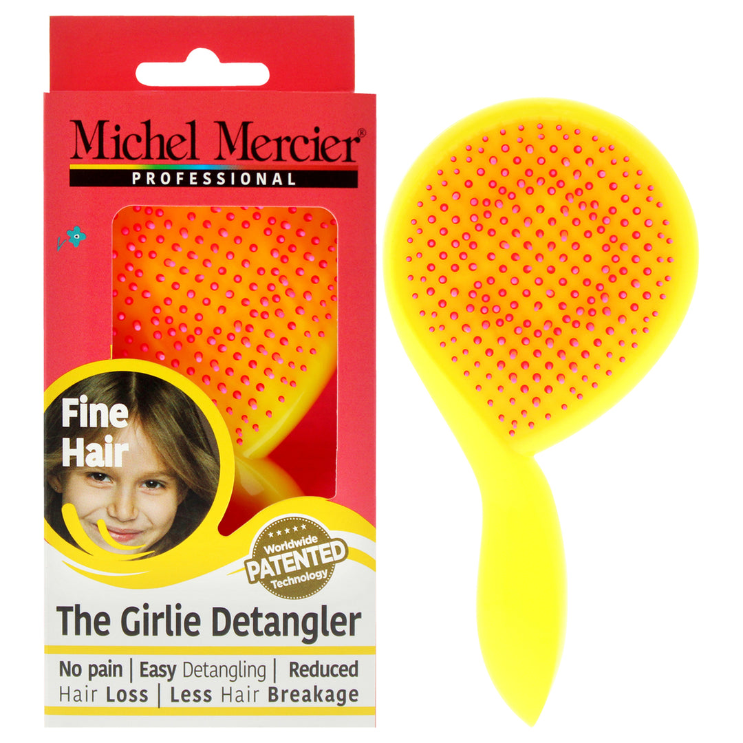Michel Mercier The Girlie Detangler Brush Fine Hair - Pink-Yellow Hair Brush 1 Pc Image 1