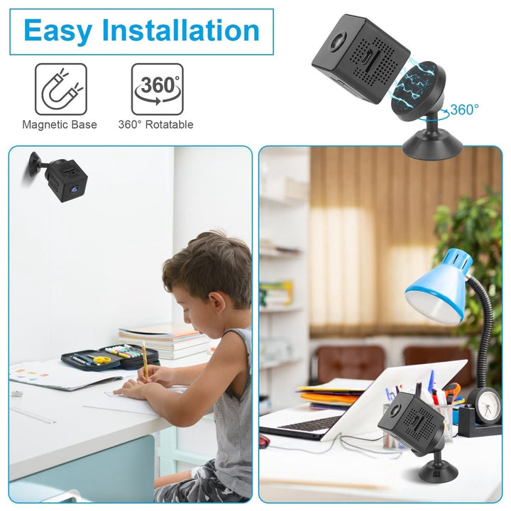 1080P 2.4G WiFi Mini Security Camera for Pet Baby Monitor Compact Wireless Camera with PIR Motion Detection Night Vision Image 6
