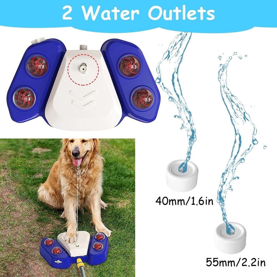 Dog Water Fountain Multifunctional Automatic Pet Water Dispenser Outdoor Step-on Activated Sprinkler for Drinking Shower Image 9