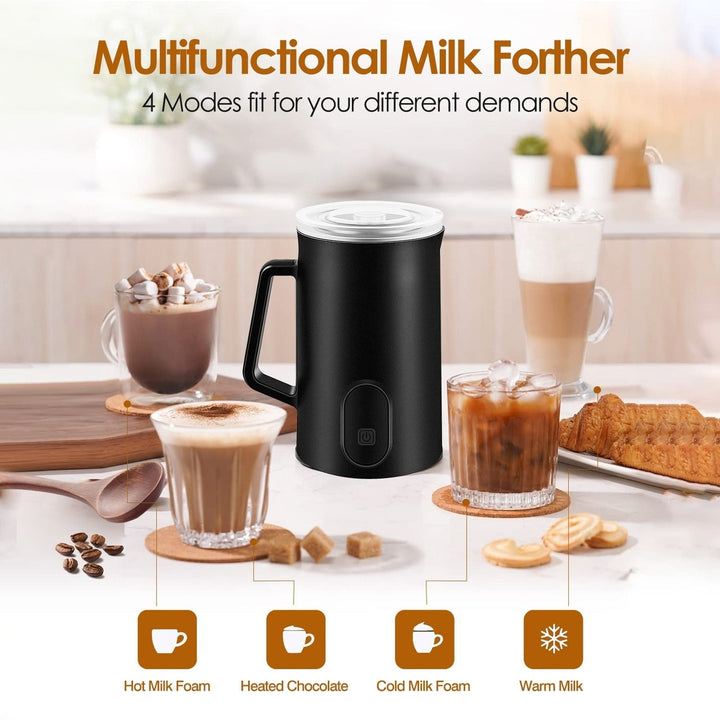 Electric Milk Frother Steamer 4 in 1 Multifunctional Hot Cold Milk Foam Maker 19.95OZ Automatic Quiet Milk Warmer Latte Image 7