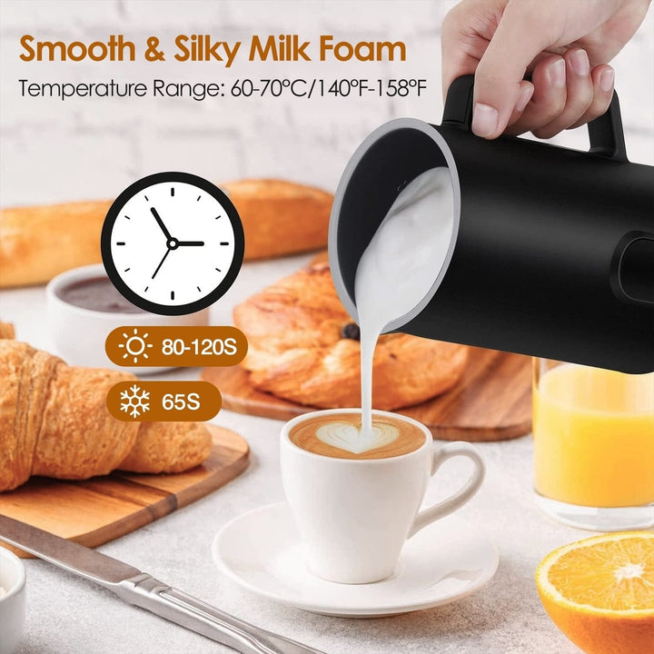 Electric Milk Frother Steamer 4 in 1 Multifunctional Hot Cold Milk Foam Maker 19.95OZ Automatic Quiet Milk Warmer Latte Image 8